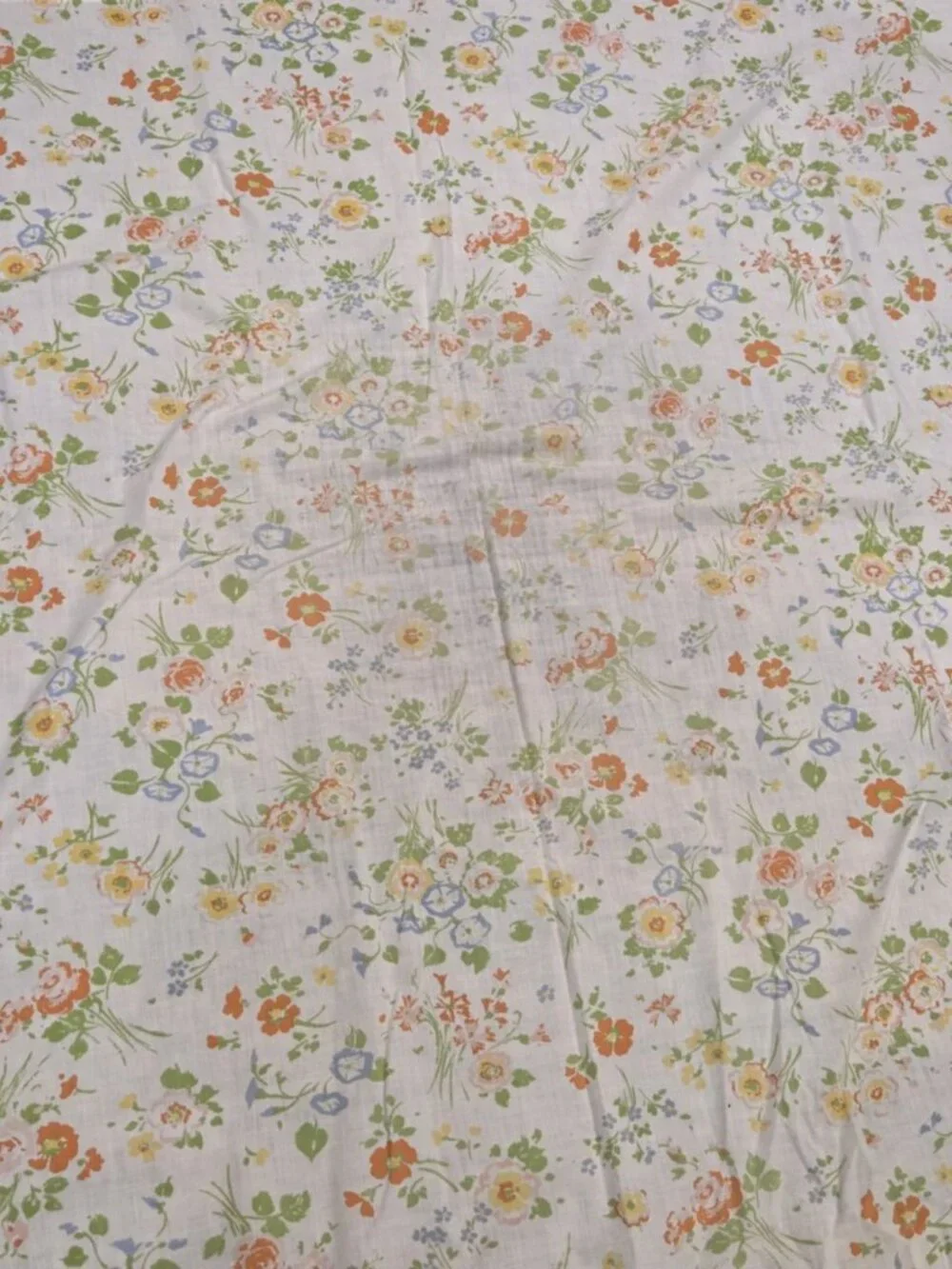 Vtg Springmaid Wondercale Twin Flat Sheets Set of 4 + Pillowcase Floral